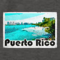 Puerto Rico Caribbean Retro Poster Vector Backpack