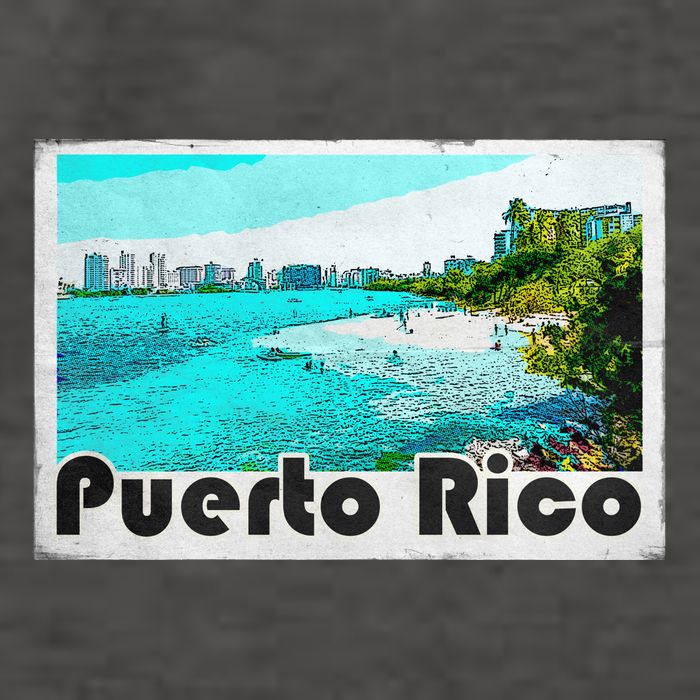 Puerto Rico Caribbean Retro Poster Vector Backpack