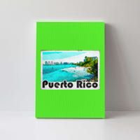 Puerto Rico Caribbean Retro Poster Canvas