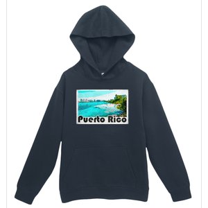 Puerto Rico Caribbean Retro Poster Urban Pullover Hoodie