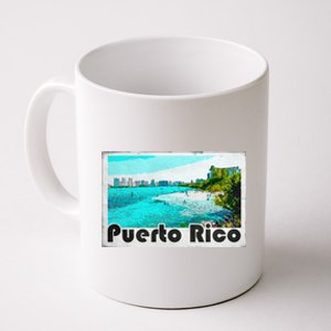 Puerto Rico Caribbean Retro Poster Coffee Mug