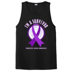 Purple Ribbon Cancer Survivor Pancreatic Cancer Awareness Gift PosiCharge Competitor Tank