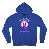 Purple Ribbon Cancer Survivor Pancreatic Cancer Awareness Gift Hoodie