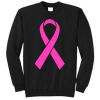 Pink Ribbon Cancer Day Breast Cancer Awareness Tall Sweatshirt