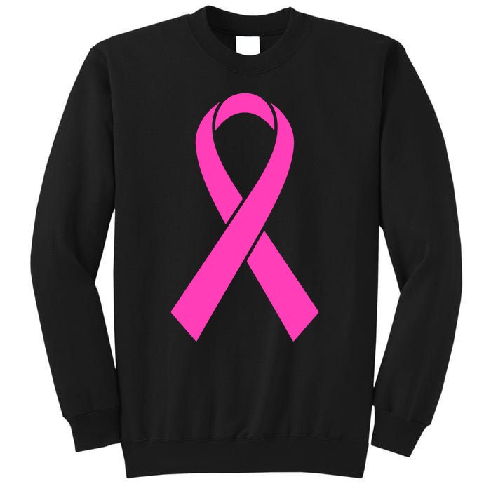 Pink Ribbon Cancer Day Breast Cancer Awareness Tall Sweatshirt