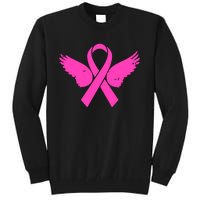 Pink Ribbon Cancer Day Breast Cancer Awareness Tall Sweatshirt