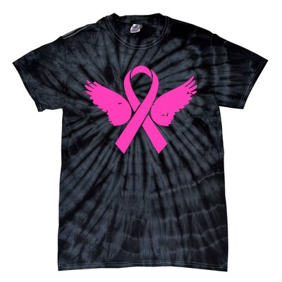 Pink Ribbon Cancer Day Breast Cancer Awareness Tie-Dye T-Shirt