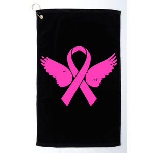 Pink Ribbon Cancer Day Breast Cancer Awareness Platinum Collection Golf Towel