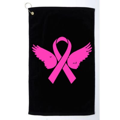 Pink Ribbon Cancer Day Breast Cancer Awareness Platinum Collection Golf Towel