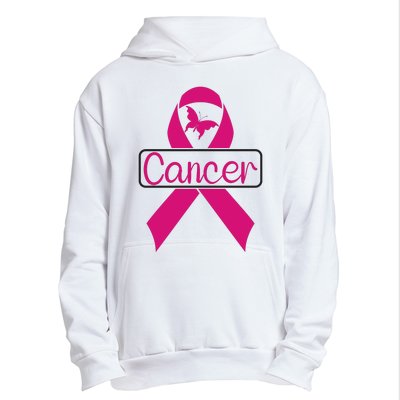 Pink Ribbon Cancer Day Breast Cancer Awareness Urban Pullover Hoodie