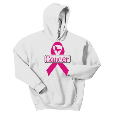 Pink Ribbon Cancer Day Breast Cancer Awareness Kids Hoodie