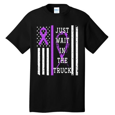 Purple Ribbon Cancer Awareness Day Support and Stand Strong Tall T-Shirt