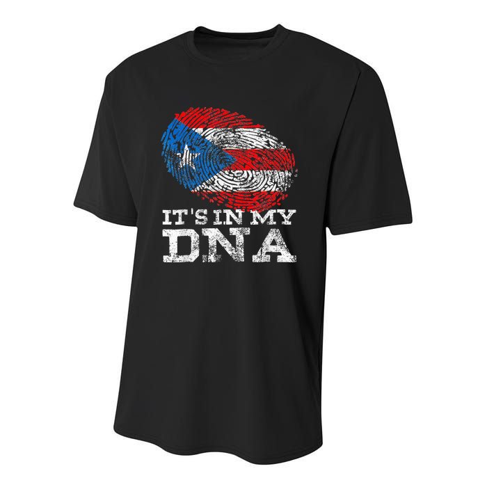 Puerto Rico DNA Celebrating Hispanic Heritage Month Youth Performance Sprint T-Shirt