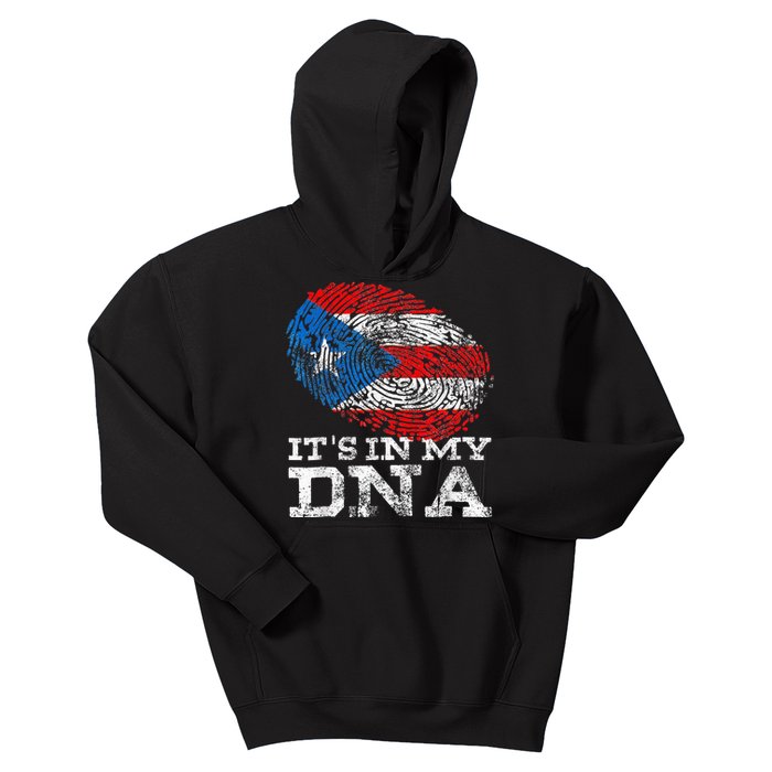 Puerto Rico DNA Celebrating Hispanic Heritage Month Kids Hoodie