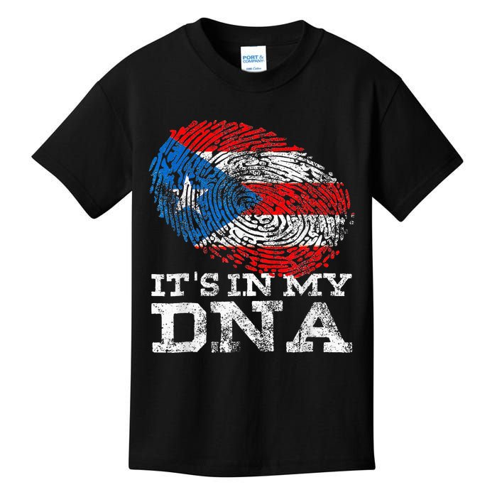 Puerto Rico DNA Celebrating Hispanic Heritage Month Kids T-Shirt