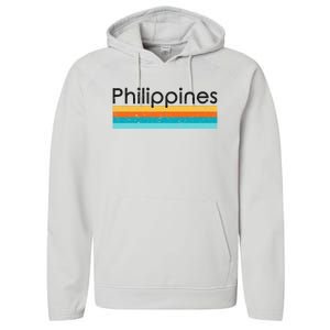 Philippines Retro Design Performance Fleece Hoodie