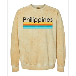 Philippines Retro Design Colorblast Crewneck Sweatshirt