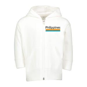 Philippines Retro Design Toddler Zip Fleece Hoodie