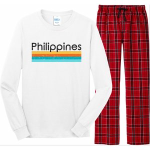 Philippines Retro Design Long Sleeve Pajama Set