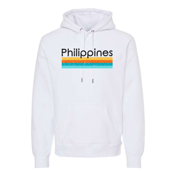 Philippines Retro Design Premium Hoodie