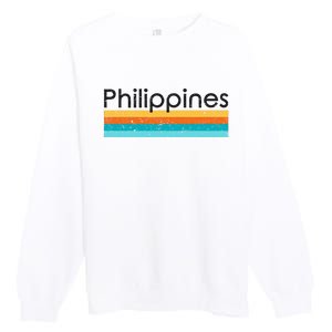 Philippines Retro Design Premium Crewneck Sweatshirt