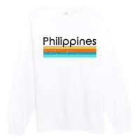 Philippines Retro Design Premium Crewneck Sweatshirt