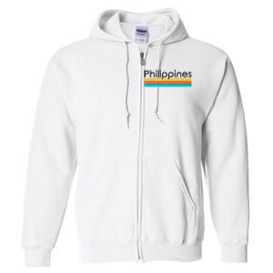 Philippines Retro Design Full Zip Hoodie