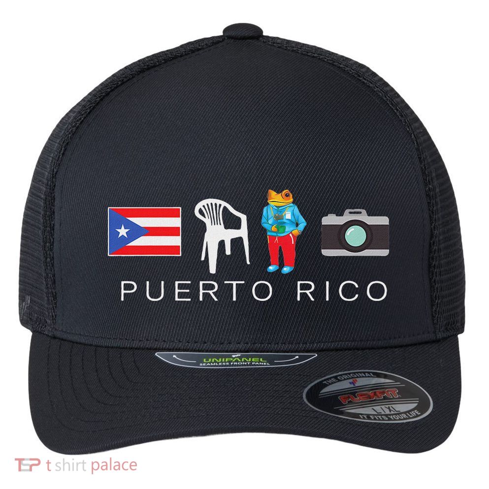 Puerto Rico Dtmf Flexfit Unipanel Trucker Cap