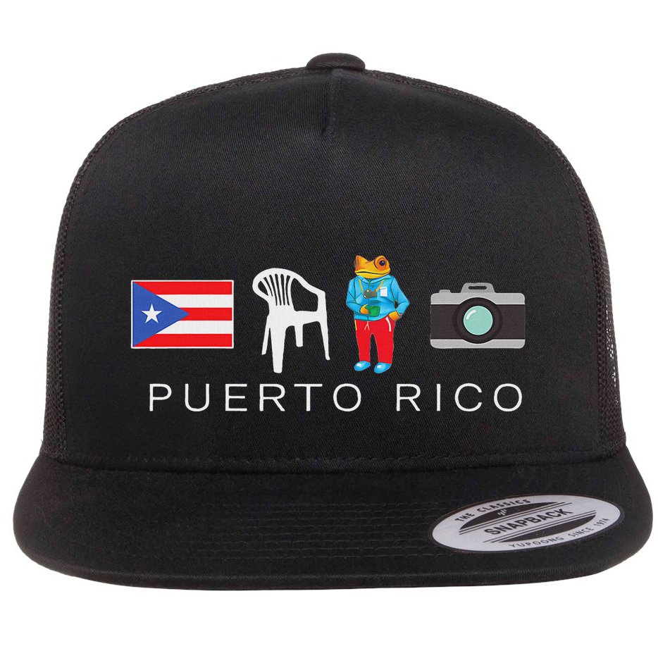 Puerto Rico Dtmf Flat Bill Trucker Hat
