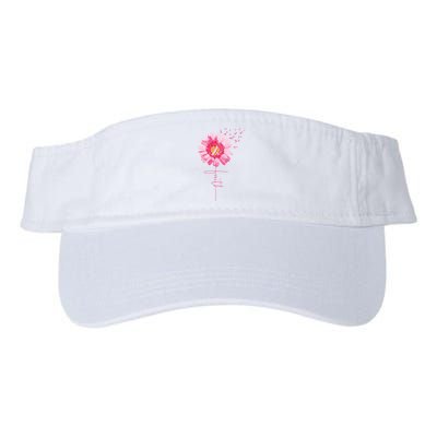 Pink Ribbon Daisy Faith Breast Cancer Awareness Month Gift Visor