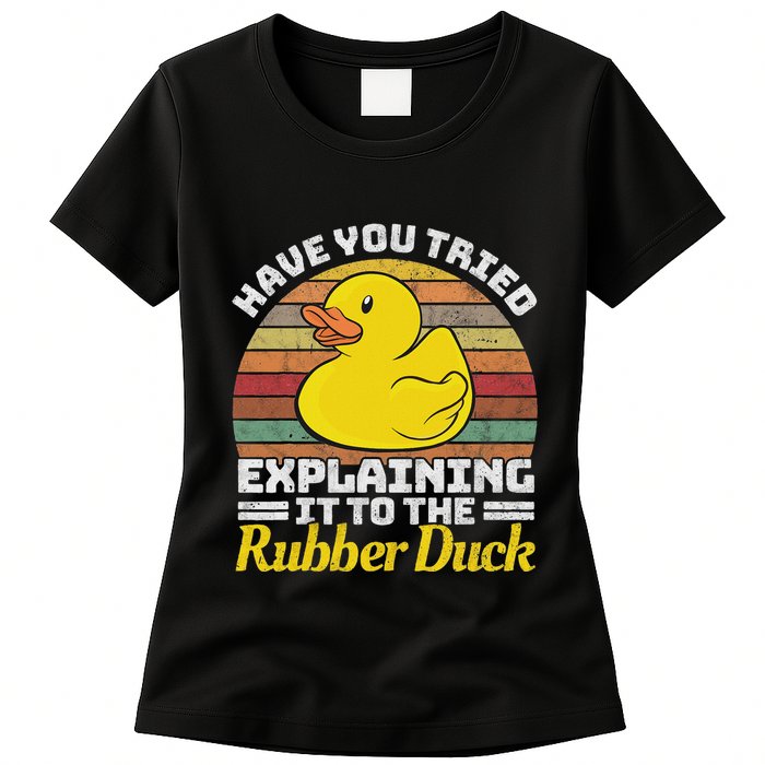 Programming Rubber Duck Software Developer Debugging Women's T-Shirt