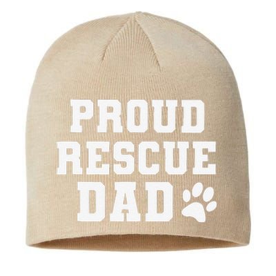 Proud Rescue Dog Dad Fathers Day Gift For Dog Lovers Dog Dad Sustainable Beanie