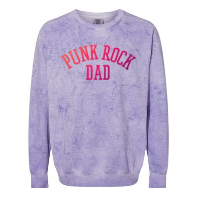 Punk Rock Dad Gift Tattoos Punker Rocker Ska Band Music Funny Gift Colorblast Crewneck Sweatshirt