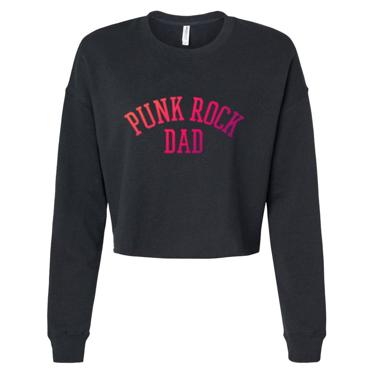 Punk Rock Dad Gift Tattoos Punker Rocker Ska Band Music Funny Gift Cropped Pullover Crew