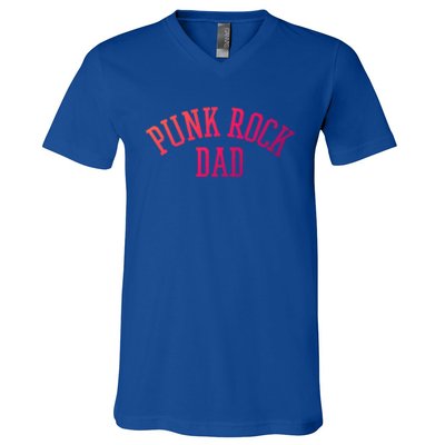 Punk Rock Dad Gift Tattoos Punker Rocker Ska Band Music Funny Gift V-Neck T-Shirt