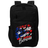 Puerto Rico Distressed Rican Roots Coqui Taino Boricua Frog Impact Tech Backpack