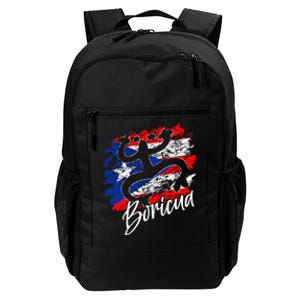 Puerto Rico Distressed Rican Roots Coqui Taino Boricua Frog Daily Commute Backpack