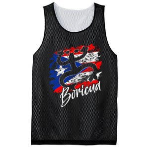 Puerto Rico Distressed Rican Roots Coqui Taino Boricua Frog Mesh Reversible Basketball Jersey Tank