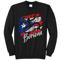 Puerto Rico Distressed Rican Roots Coqui Taino Boricua Frog Tall Sweatshirt