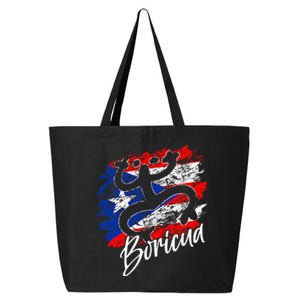 Puerto Rico Distressed Rican Roots Coqui Taino Boricua Frog 25L Jumbo Tote