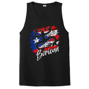 Puerto Rico Distressed Rican Roots Coqui Taino Boricua Frog PosiCharge Competitor Tank