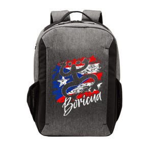 Puerto Rico Distressed Rican Roots Coqui Taino Boricua Frog Vector Backpack