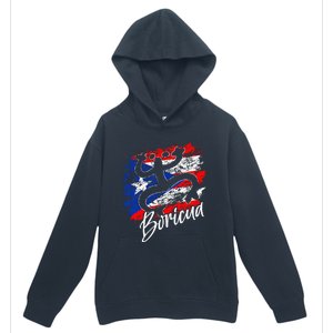 Puerto Rico Distressed Rican Roots Coqui Taino Boricua Frog Urban Pullover Hoodie