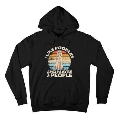 Poodle Retro Dog Lover Funny Poodle Hoodie