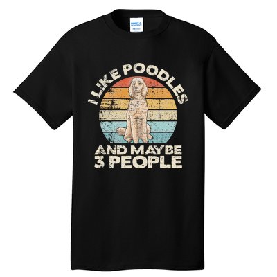 Poodle Retro Dog Lover Funny Poodle Tall T-Shirt