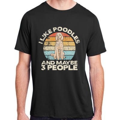 Poodle Retro Dog Lover Funny Poodle Adult ChromaSoft Performance T-Shirt