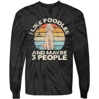 Poodle Retro Dog Lover Funny Poodle Tie-Dye Long Sleeve Shirt