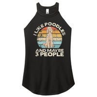 Poodle Retro Dog Lover Funny Poodle Women's Perfect Tri Rocker Tank