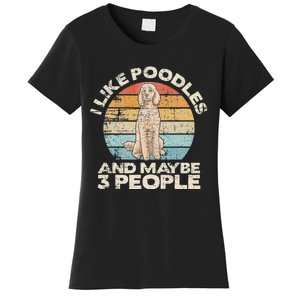 Poodle Retro Dog Lover Funny Poodle Women's T-Shirt