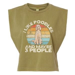 Poodle Retro Dog Lover Funny Poodle Garment-Dyed Women's Muscle Tee